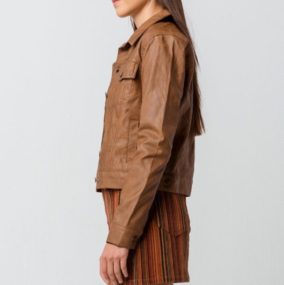 NWT Sky & Sparrow Classic Faux Leather Jacket - Picture 4 of 5